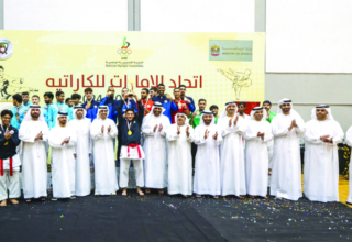 «الشارقة للألعاب الفردية» يرفع كأس الاتحاد للكاراتيه 26 wp header logo1748750427992538149